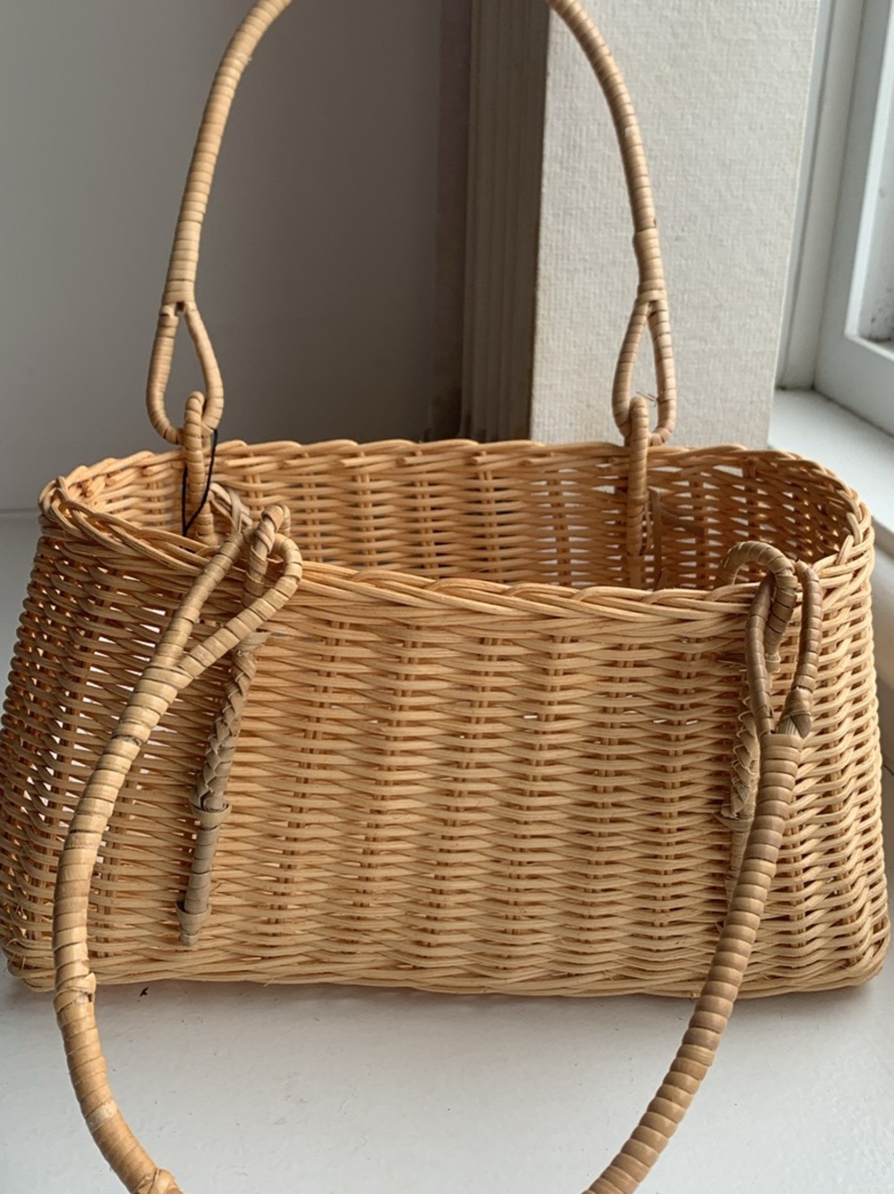 NWT GRL Woven Tote Bag in Natural